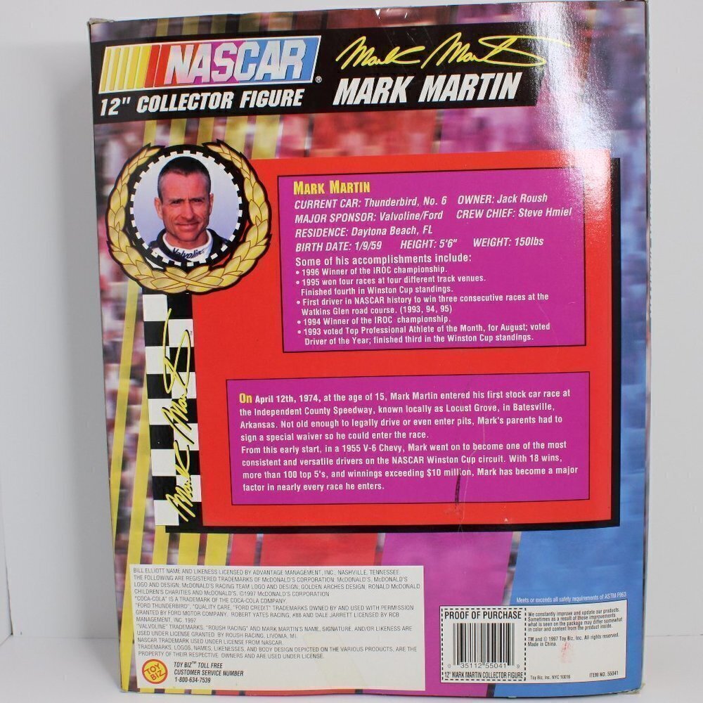 NASCAR Mark Martin 12" Collector Figure Unopened Box - Picture 5 of 13